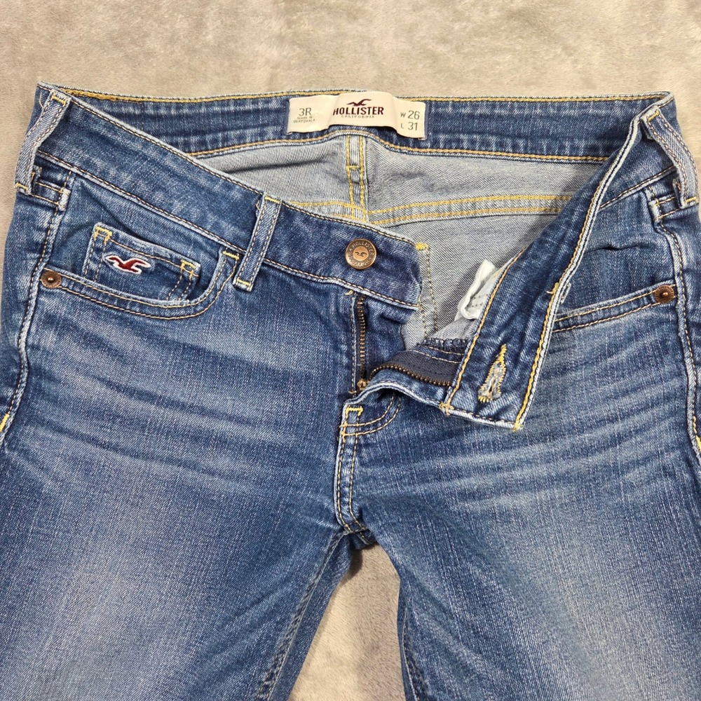 Y2k Hollister Jeans Women 26 Medium Skinny Low Rise 2000s Preppy Bratz Casual - Picture 5 of 7